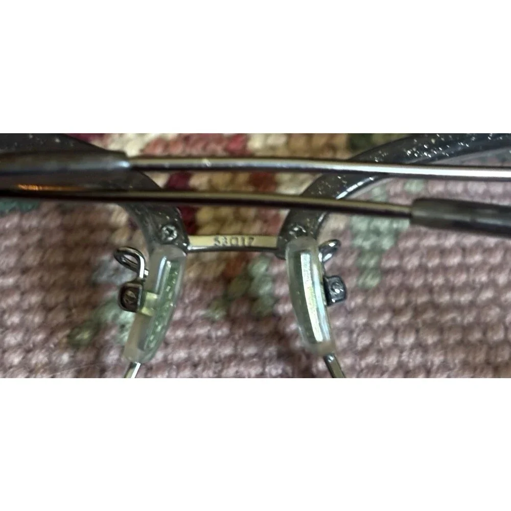 COACH 5104B T 9004 gunmetal sparkle logo cat eye eyeglasses frames Retro Whimsy